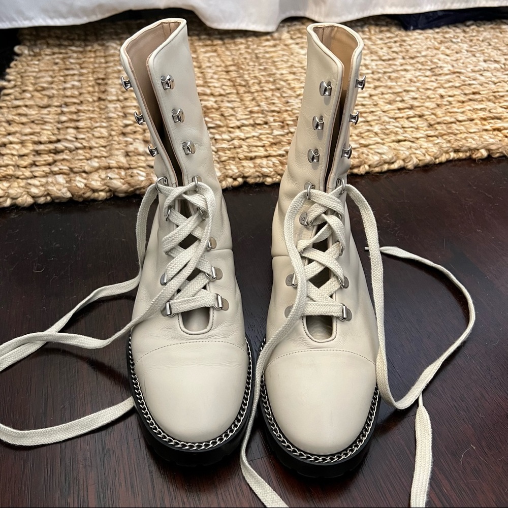 Stuart Weitzman Bone Combat Boots - image 1